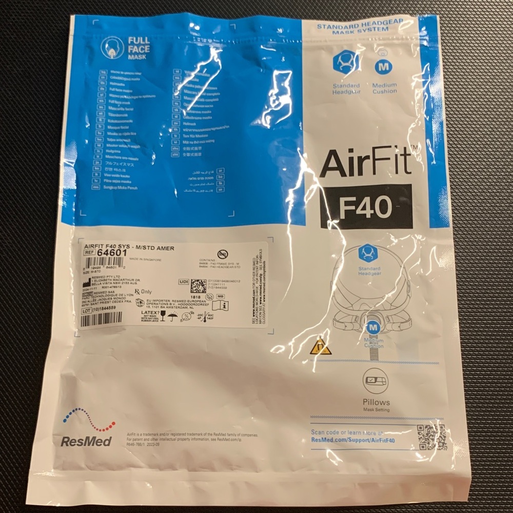 ResMed AirFit F40 Full Face CPAP Mask with Headgear
